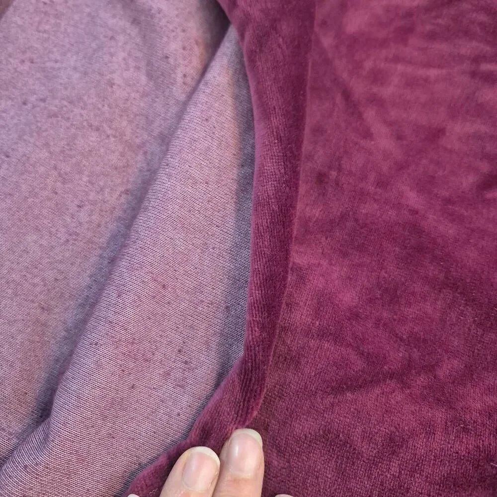 Fabric, Raspberry Red Stretch Velour 60" x 1/2 yd - Picture 2 of 4